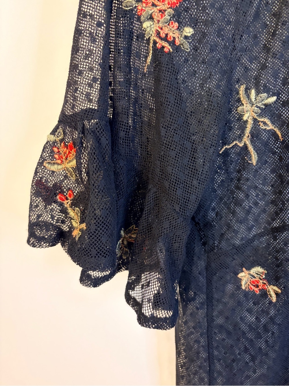 Maeve from Anthropologie Women’s Black Embroidered Cadiz Top, Size Small - Picture 9 of 13